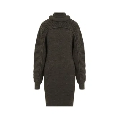 Isabel Marant Fitted Green Wool Hilde Mini Dress