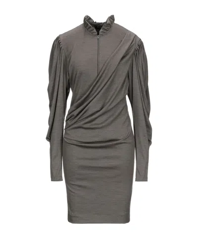 Isabel Marant Fitted Knit Dress In Gray
