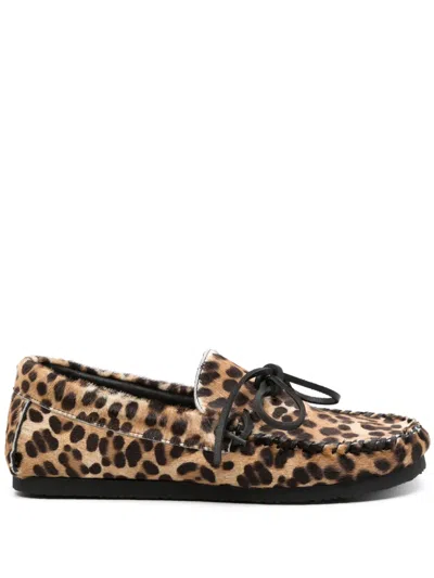 ISABEL MARANT FITZA LEOPARD-PRINT LOAFERS