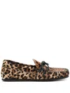 Isabel Marant Fitza Leopard-print Calf Hair Loafers In 褐色