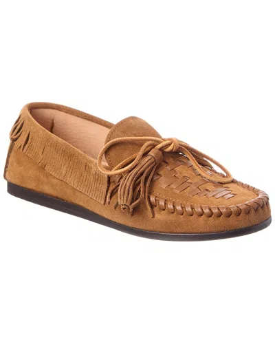 Isabel Marant Fitza Suede & Leather Moccasin In Animal Print