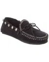 Isabel Marant Fitza Loafers Bow Studs Flat Sole In Black