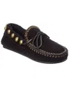 Isabel Marant Fitza Loafers Bow Studs Flat Sole In Black