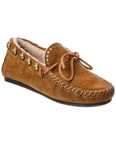Isabel Marant Fitza Suede Moccasin In Brown