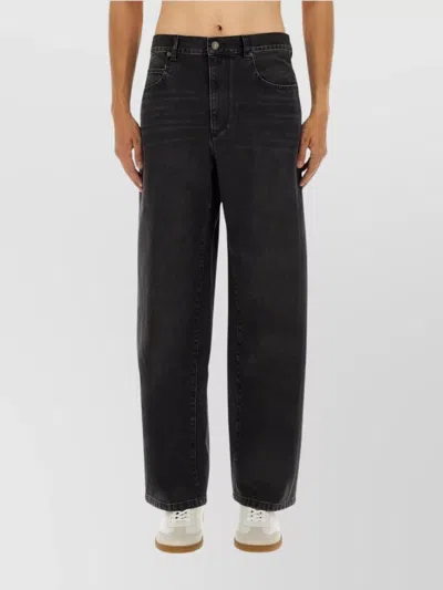 ISABEL MARANT FIVE-POCKET BELT LOOP STITCHED TROUSERS