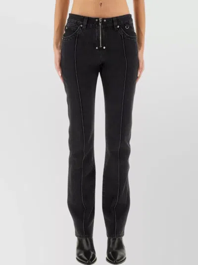 ISABEL MARANT FIVE-POCKET TROUSERS WITH BELT LOOPS AND CONTRAST STITCHING