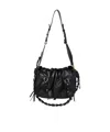 Isabel Marant Pleated-detail Drawstring Shoulder Bag In Black