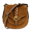 Isabel Marant Altay Small Brown Shoulder Bag With Adjustable Shoulder Strap And Swing With Magnetic Closure In Sue In Brown