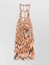 Isabel Marant Flared Cotton Dress With Abstract Pattern Print
