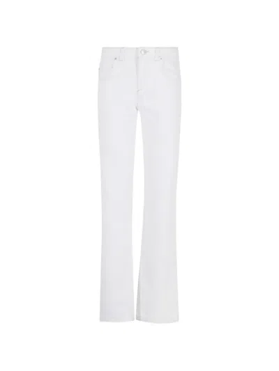 Isabel Marant Flared Denim Trousers In White