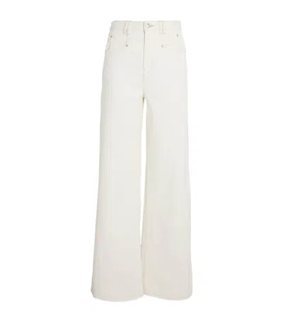 Isabel Marant Women White Denim Lemony Flared Leg Jeans