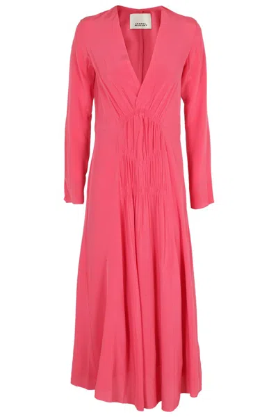 Isabel Marant Flared Midi Dress In Pink