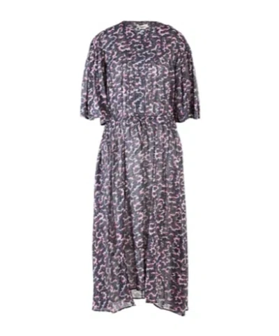 Isabel Marant Flared Sleeve Dress In Multi