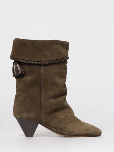 Isabel Marant Womens Bronze Com Dalby Heeled Suede Boots Eur 38/5 Uk In Multi