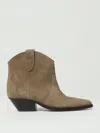 Isabel Marant Taupe Brown Calf Leather Texano Style Boots In Gray