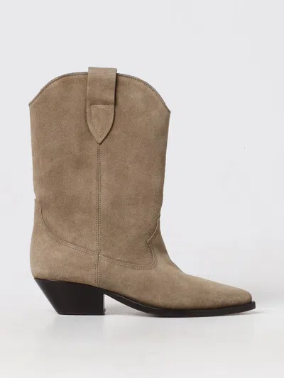 ISABEL MARANT FLAT ANKLE BOOT ISABEL MARANT WOMAN COLOR BEIGE,F77427022