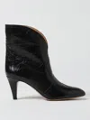 Isabel Marant Acna Leather Ankle Boots In Black