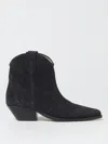 Isabel Marant Dewina Distressed Suede Ankle Boots In Schwarz