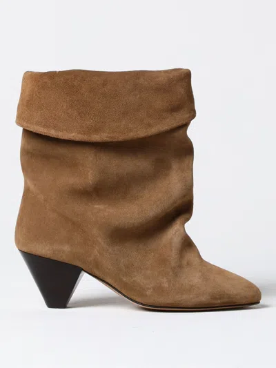 Isabel Marant Flat Ankle Boots  Woman Color Brown In Braun