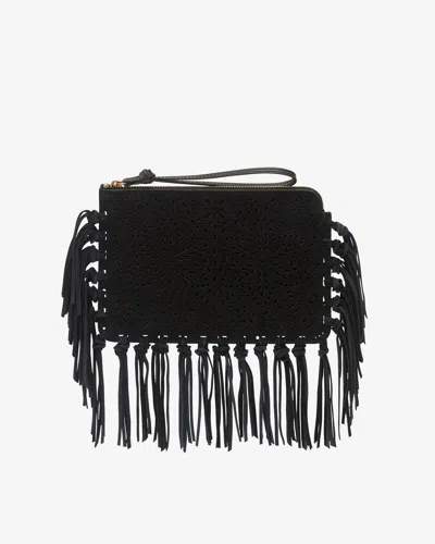 Isabel Marant Flat Pouch Aus Leder In Schwarz