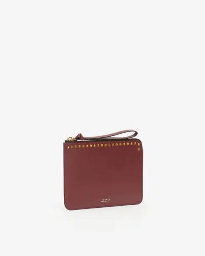 Isabel Marant Flat Pouch Clutch In Red