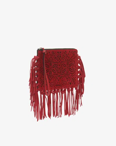 Isabel Marant Flat Pouch Clutch In Red