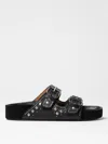 Isabel Marant Leather Sandals With All-over Stud Detail In Black