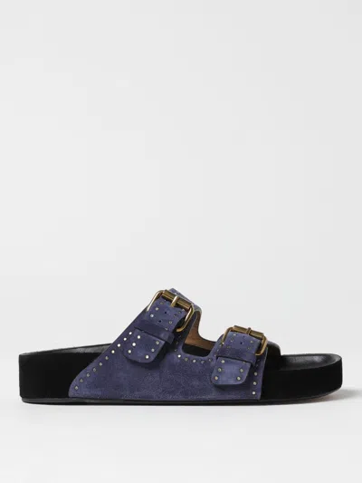 ISABEL MARANT FLAT SANDALS ISABEL MARANT WOMAN COLOR BLUE,G47541009