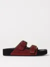 Isabel Marant Lennyo Suede Buckle Sandals In Violet