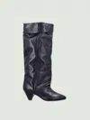 Isabel Marant Elita Knee-high Cone Heel Boots In Black
