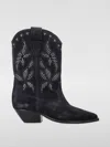 Isabel Marant Duerto Studded Suede Cowboy Boots In Black