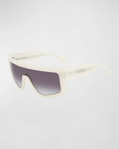 ISABEL MARANT FLAT-TOP ACETATE SHIELD SUNGLASSES