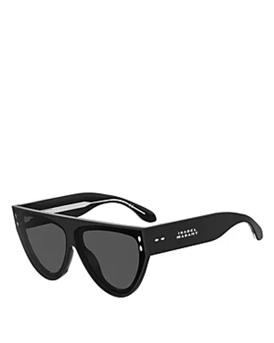 Isabel Marant Women's Im0171gs 69mm Geometric Sunglasses In Black/gray Solid