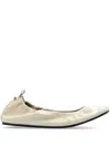 Isabel Marant Ballerina Shoes Leather Textured Finish In Beige