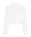 Isabel Marant Fleora Cropped Cotton-poplin Shirt In White
