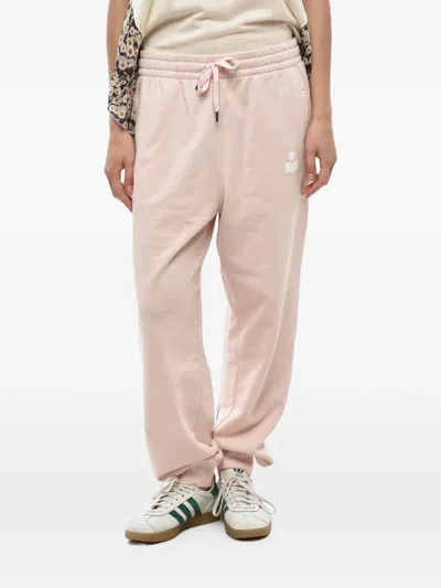 Isabel Marant Flocked-logo Track Trousers In Neutral