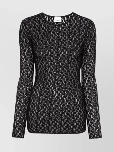 Isabel Marant Gaelle Cotton Blend Crewneck Sweater In Animal Print