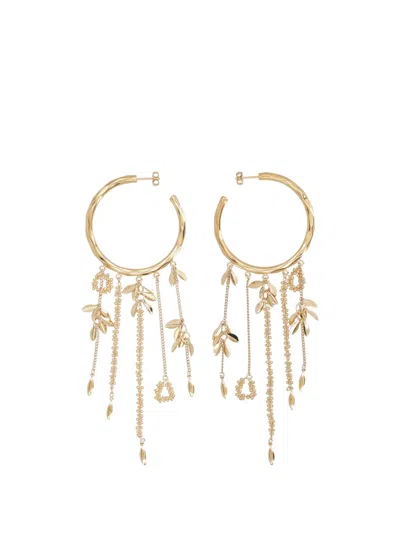 Isabel Marant Floral Hoop Earrings In White