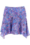 Isabel Marant 'perrine' Hankerchief Mini Skirt In Blue