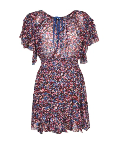 Isabel Marant Floral Mini Dress In Multicolor