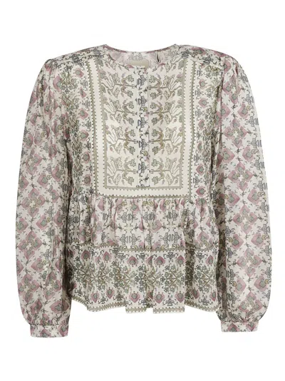 Isabel Marant Floral Patterned Silk Shirt