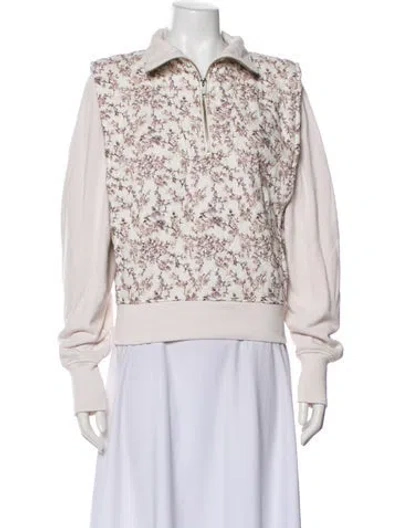 Pre-owned Isabel Marant Floral Print Biker Jacket In Gray