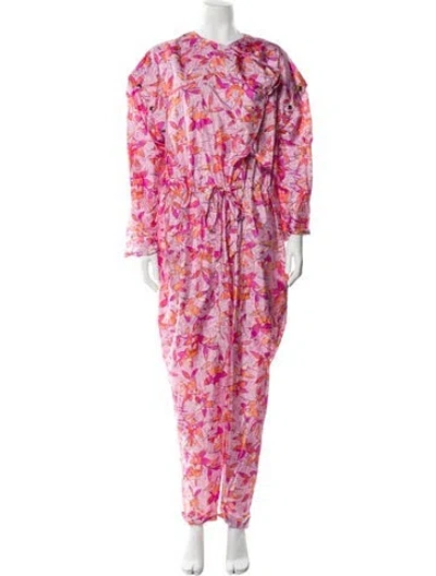 Pre-owned Isabel Marant Floral Print Crew Neck Jumpsuit In Multi