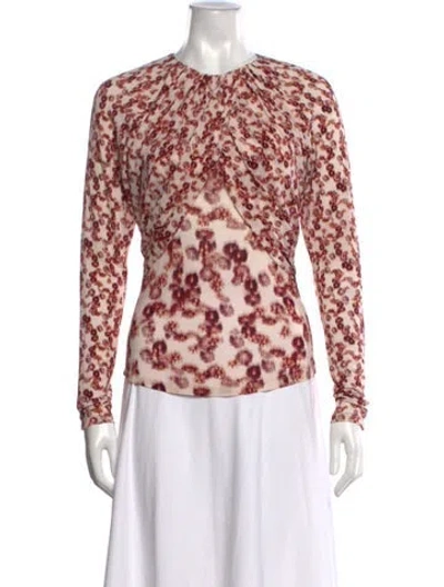 Pre-owned Isabel Marant Floral Print Crew Neck Top In Multi