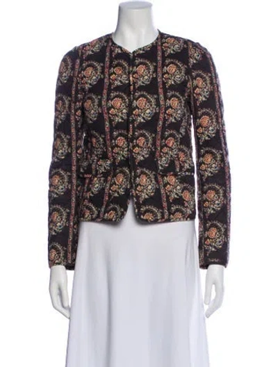 Pre-owned Isabel Marant Floral Print Evening Jacket In Blue