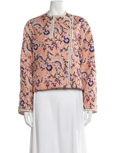 Pre-owned Isabel Marant Floral Print Evening Jacket In Pink