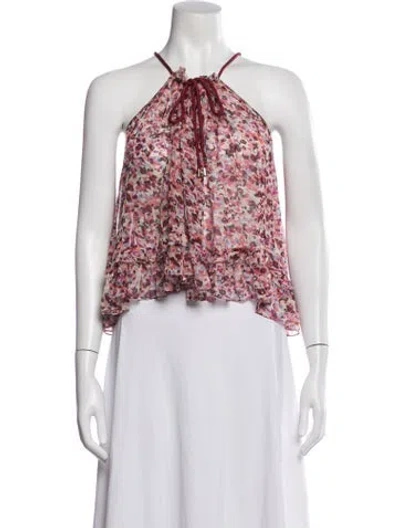 Pre-owned Isabel Marant Floral Print Halterneck Top In Neutral