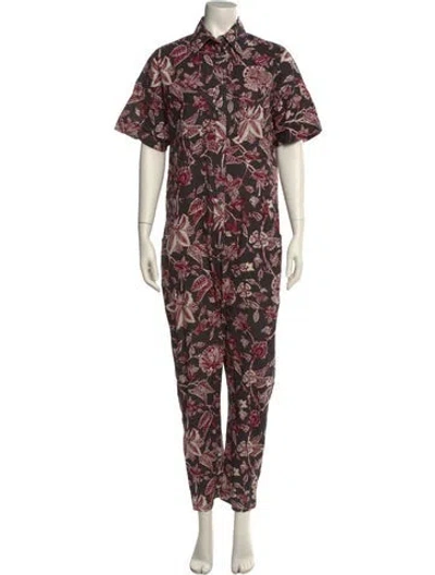 Pre-owned Isabel Marant Floral Print Jumpsuit In Black