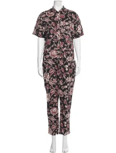 Pre-owned Isabel Marant Floral Print Jumpsuit In Black