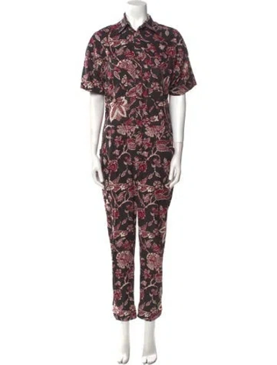 Pre-owned Isabel Marant Floral Print Jumpsuit In Brown